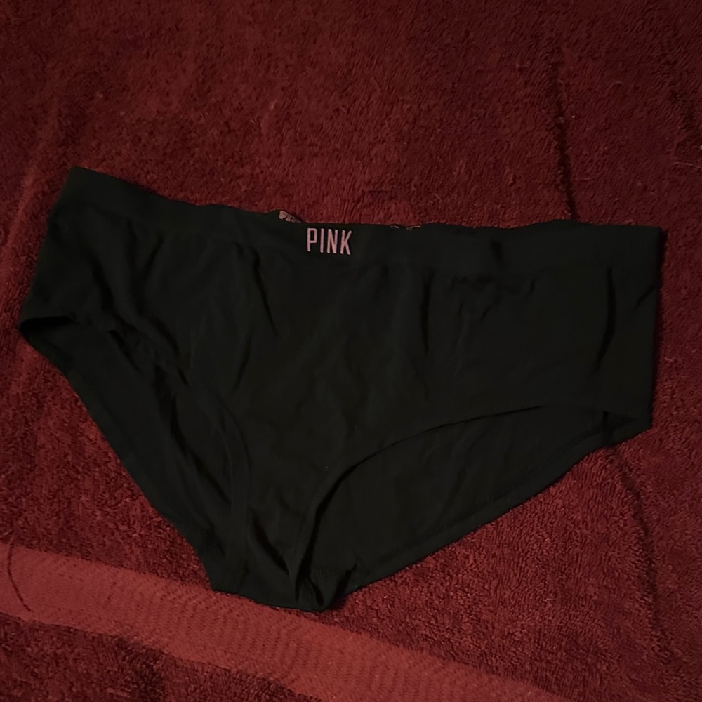 NWOT PINK Victoria's Secret Black Seamless Hipster Panty